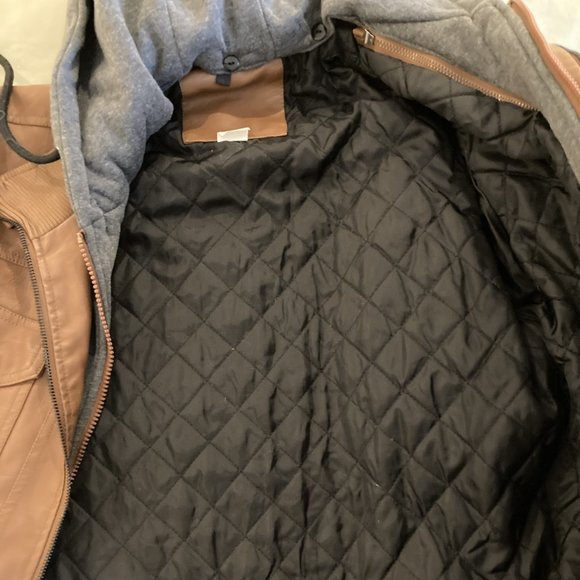 PU Leather Jacket with removable hood for men. NWT. - Picture 7 of 14